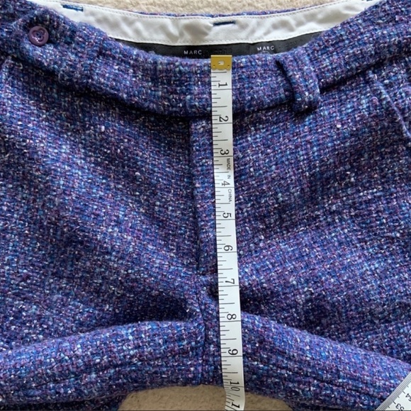 Marc Jacobs Purple Tweed Wide Leg Crop Pants Size 2 - Picture 4 of 8